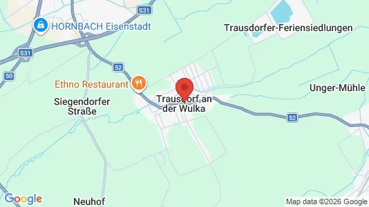 Apartments for rent i Trausdorf an der Wulka - kort over placeringen