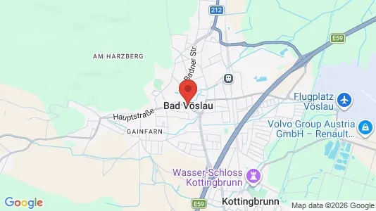 Apartments for rent i Bad Vöslau - kort over placeringen