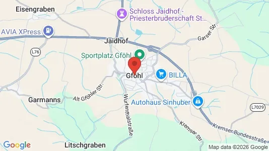 Apartments for rent i Gföhl - kort over placeringen