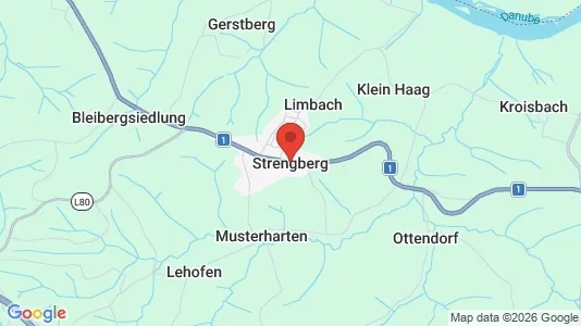Apartments for rent i Strengberg - kort over placeringen