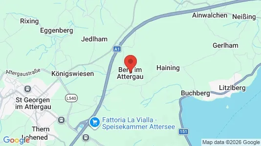 Apartments for rent i Berg im Attergau - kort over placeringen