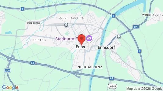 Apartments for rent i Enns - kort over placeringen