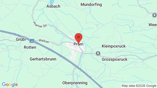 Apartments for rent i Pram - kort over placeringen