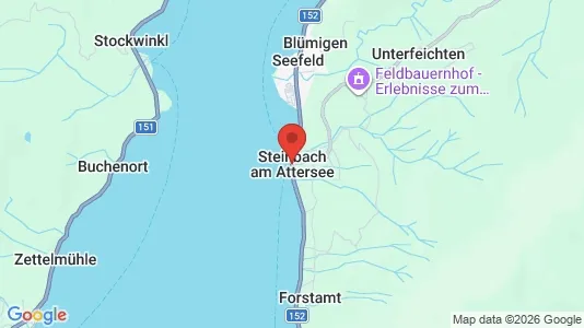Apartments for rent i Steinbach am Attersee - kort over placeringen