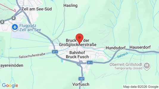 Apartments for rent i Bruck an der Großglocknerstraße - kort over placeringen