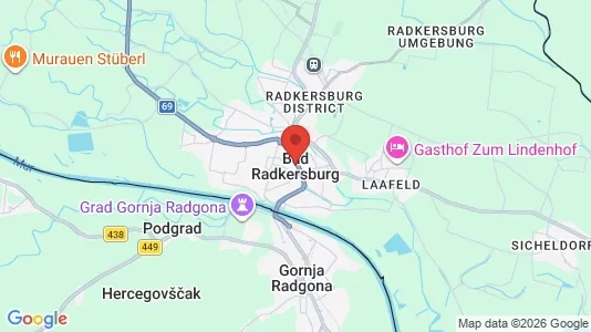 Apartments for rent i Bad Radkersburg - kort over placeringen