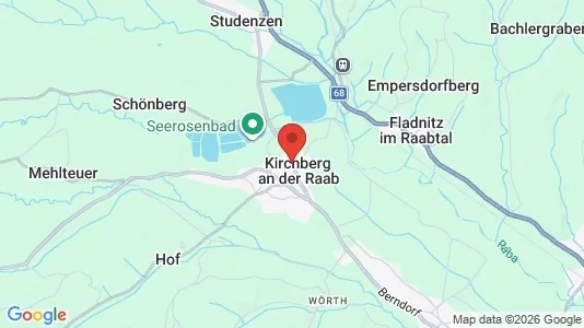 Apartments for rent i Kirchberg an der Raab - kort over placeringen