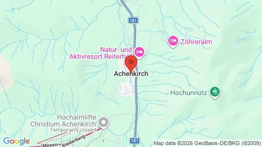 Apartments for rent i Achenkirch - kort over placeringen