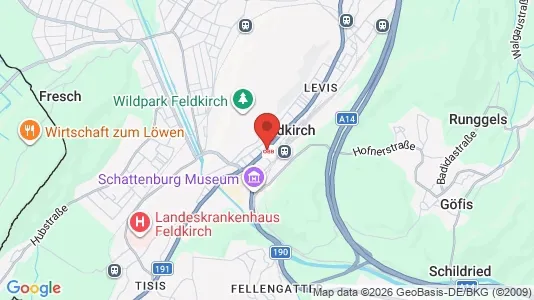 Apartments for rent i Feldkirch - kort over placeringen