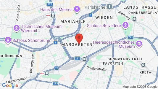 Apartments for rent i Vienna Margareten - kort over placeringen