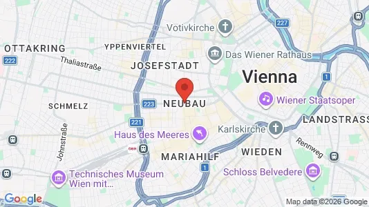 Apartments for rent i Wien Neubau - kort over placeringen