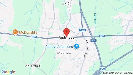 Houses for rent i Anderlues - kort over placeringen
