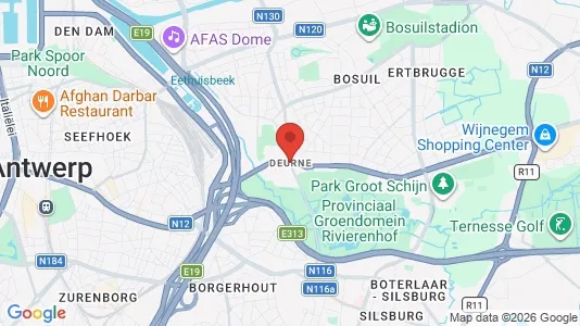 Apartments for rent i Antwerp Deurne - kort over placeringen