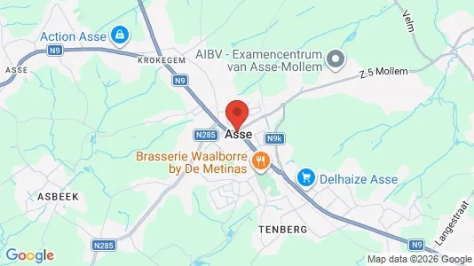 Apartments for rent i Asse - kort over placeringen