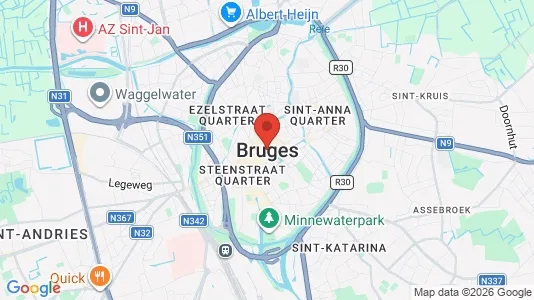 Houses for rent i Brugge - kort over placeringen
