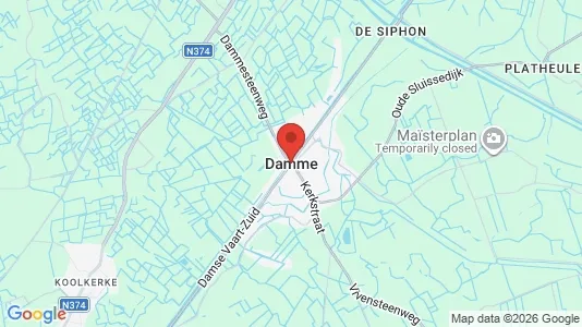 Houses for rent i Damme - kort over placeringen