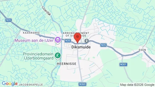 Apartments for rent i Diksmuide - kort over placeringen