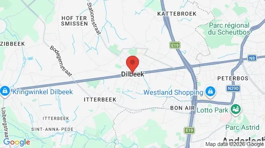 Houses for rent i Dilbeek - kort over placeringen
