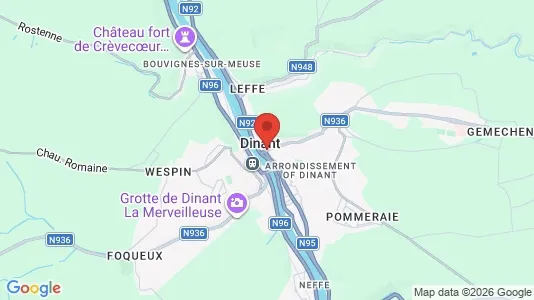 Houses for rent i Dinant - kort over placeringen
