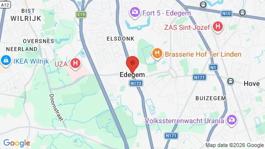 Houses for rent i Edegem - kort over placeringen