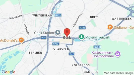Houses for rent i Genk - kort over placeringen