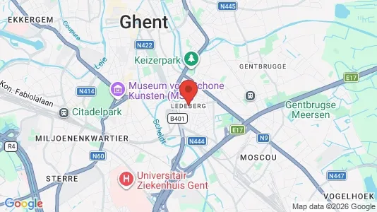 Houses for rent i Gent Ledeberg - kort over placeringen