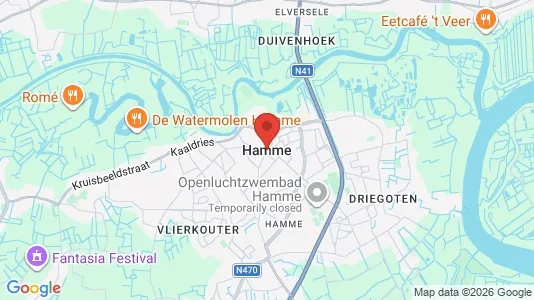 Houses for rent i Hamme - kort over placeringen