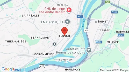 Apartments for rent i Herstal - kort over placeringen