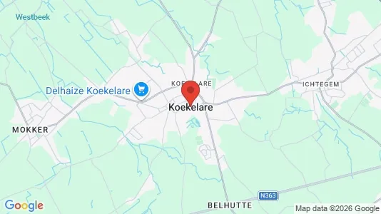 Houses for rent i Koekelare - kort over placeringen