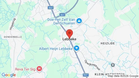 Apartments for rent i Lebbeke - kort over placeringen