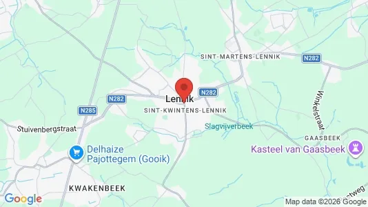 Apartments for rent i Lennik - kort over placeringen
