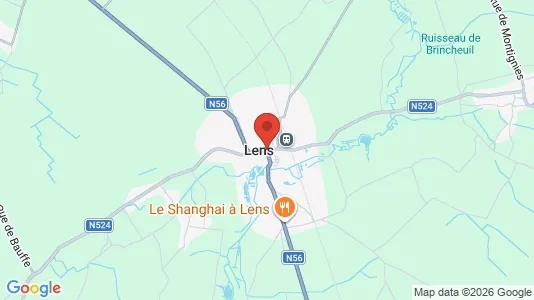 Houses for rent i Lens - kort over placeringen