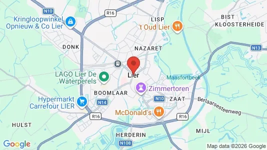 Houses for rent i Lier - kort over placeringen