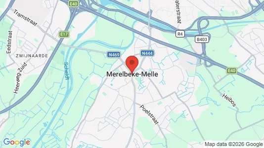 Houses for rent i Merelbeke - kort over placeringen