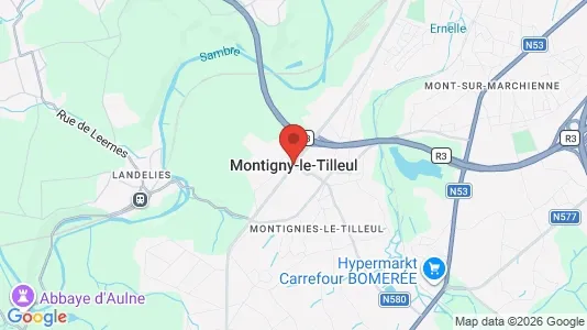 Houses for rent i Montigny-le-Tilleul - kort over placeringen