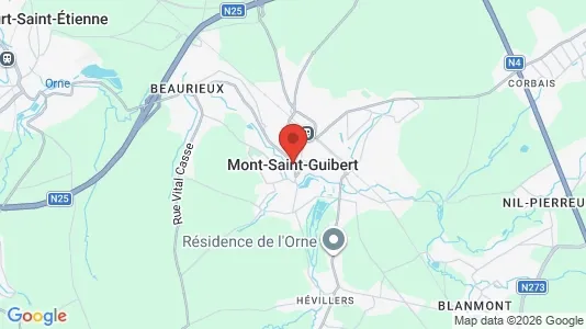 Houses for rent i Mont-Saint-Guibert - kort over placeringen