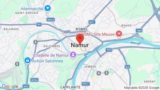 Apartments for rent i Namen - kort over placeringen