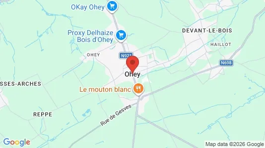 Houses for rent i Ohey - kort over placeringen