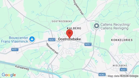 Houses for rent i Oostrozebeke - kort over placeringen