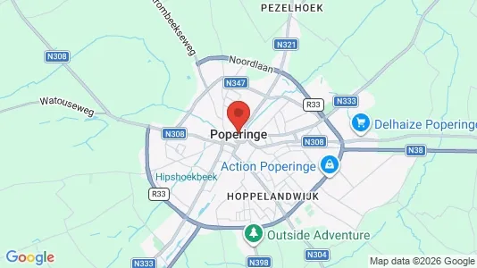 Houses for rent i Poperinge - kort over placeringen