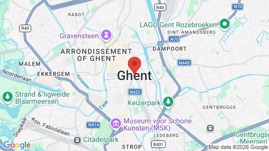 Houses for rent i Stad Gent - kort over placeringen
