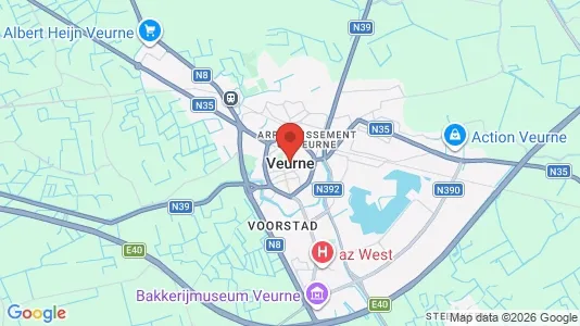 Apartments for rent i Veurne - kort over placeringen