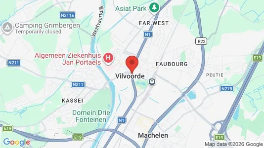 Apartments for rent i Vilvoorde - kort over placeringen