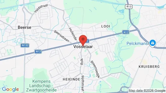 Houses for rent i Vosselaar - kort over placeringen