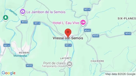 Houses for rent i Vresse-sur-Semois - kort over placeringen