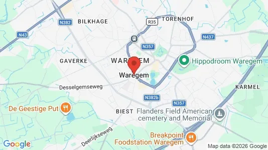 Apartments for rent i Waregem - kort over placeringen