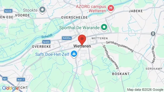 Houses for rent i Wetteren - kort over placeringen