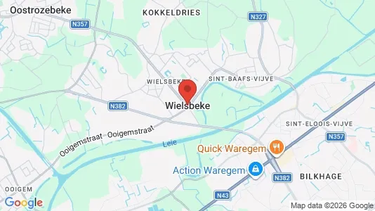 Houses for rent i Wielsbeke - kort over placeringen