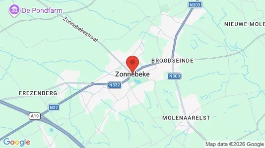Houses for rent i Zonnebeke - kort over placeringen