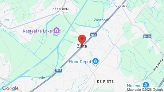 Houses for rent i Zulte - kort over placeringen